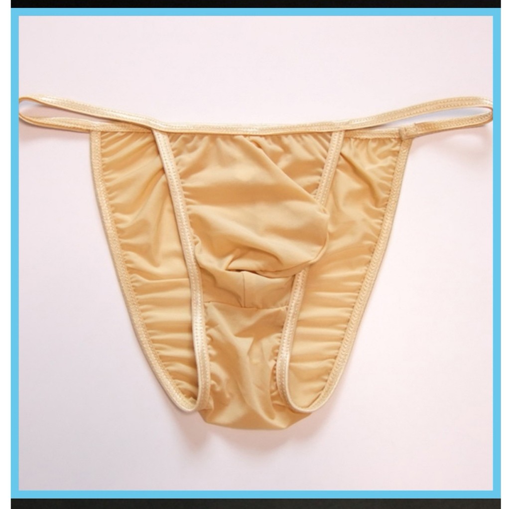 beige thong underwear