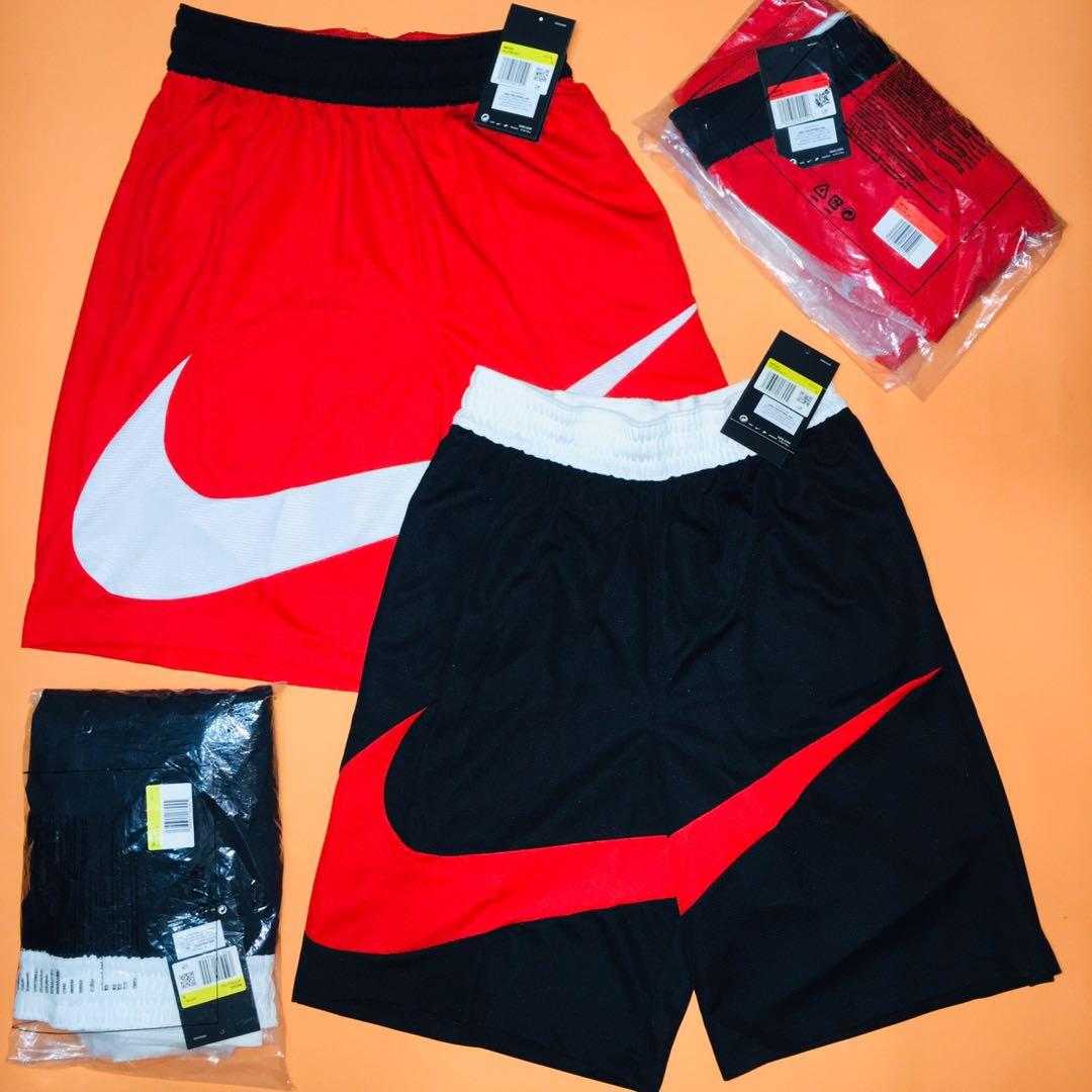 NIKE mens shorts black red, Men's Fashion, Bottoms, Shorts on Carousell