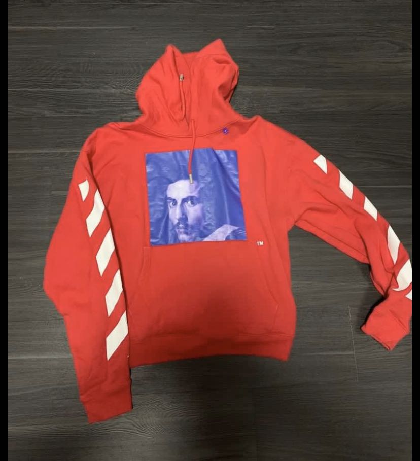 Off white hotsell bernini hoodie red