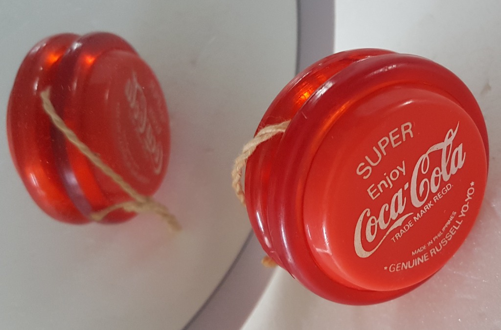 Vintage Yo-Yo Yoyo Profesional Rojo y Blanco Genuine Russell Tome Coca Cola