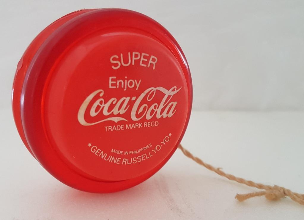 Vintage Yo-Yo Yoyo Profesional Rojo y Blanco Genuine Russell Tome Coca Cola  Peru