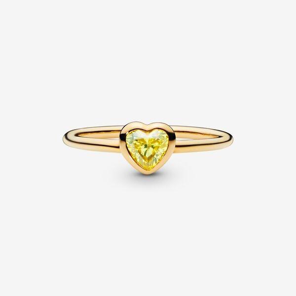 Pandora yellow heart ring best sale