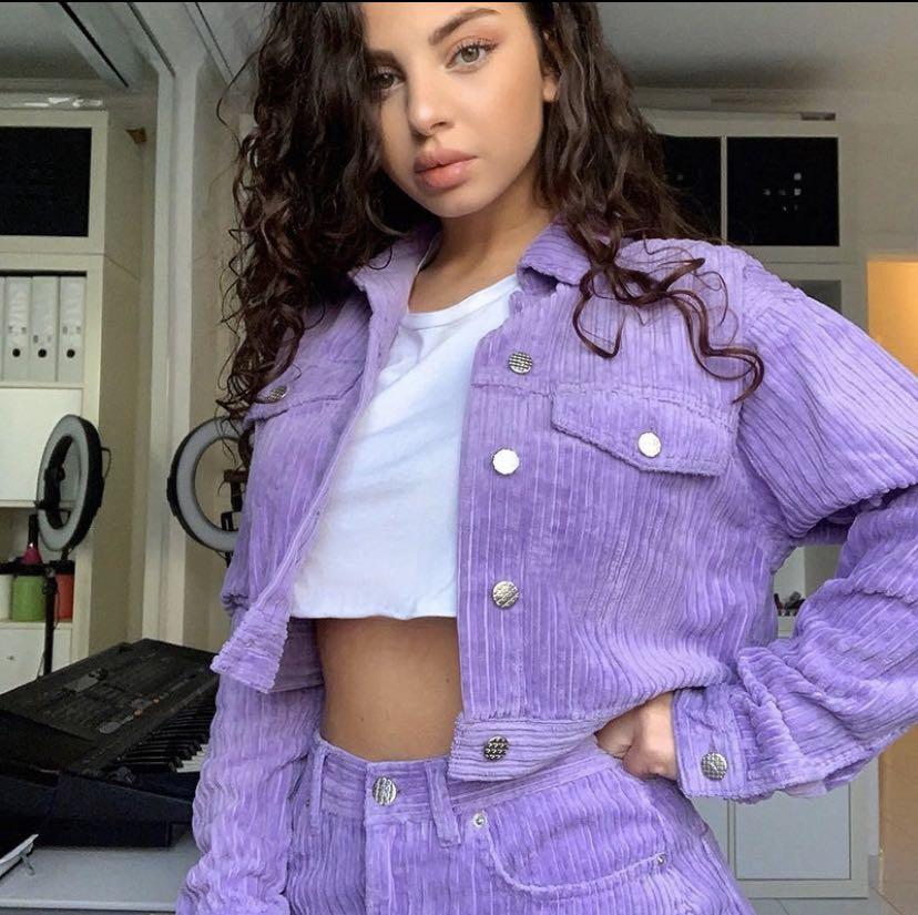 Lilac corduroy cheap jacket
