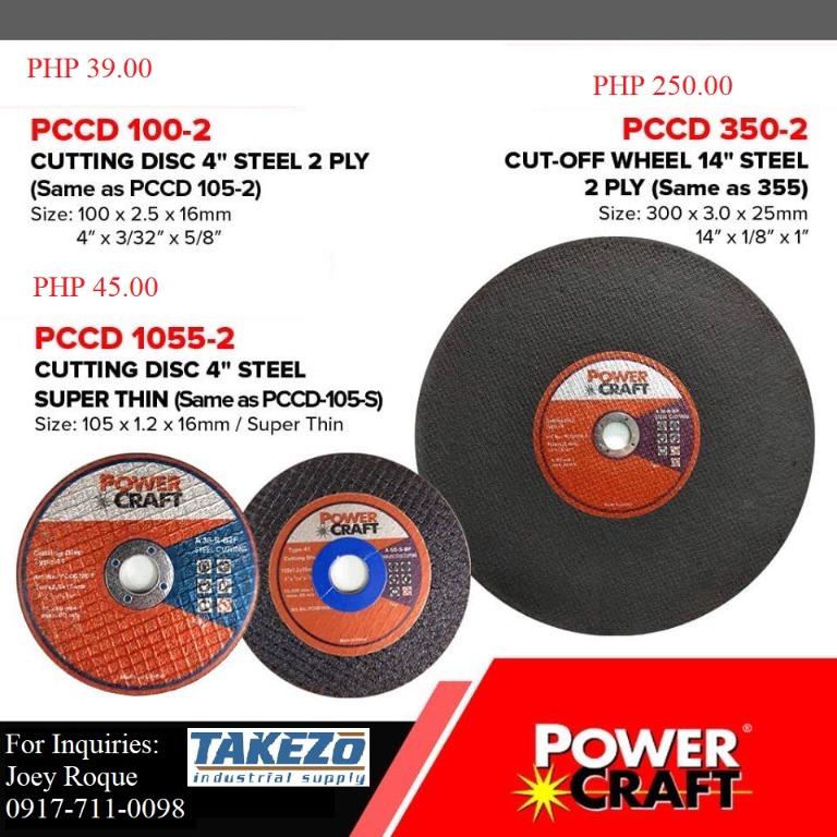 Powercraft Cutoff Wheel 14" Steel 2 Ply, Commercial & Industrial