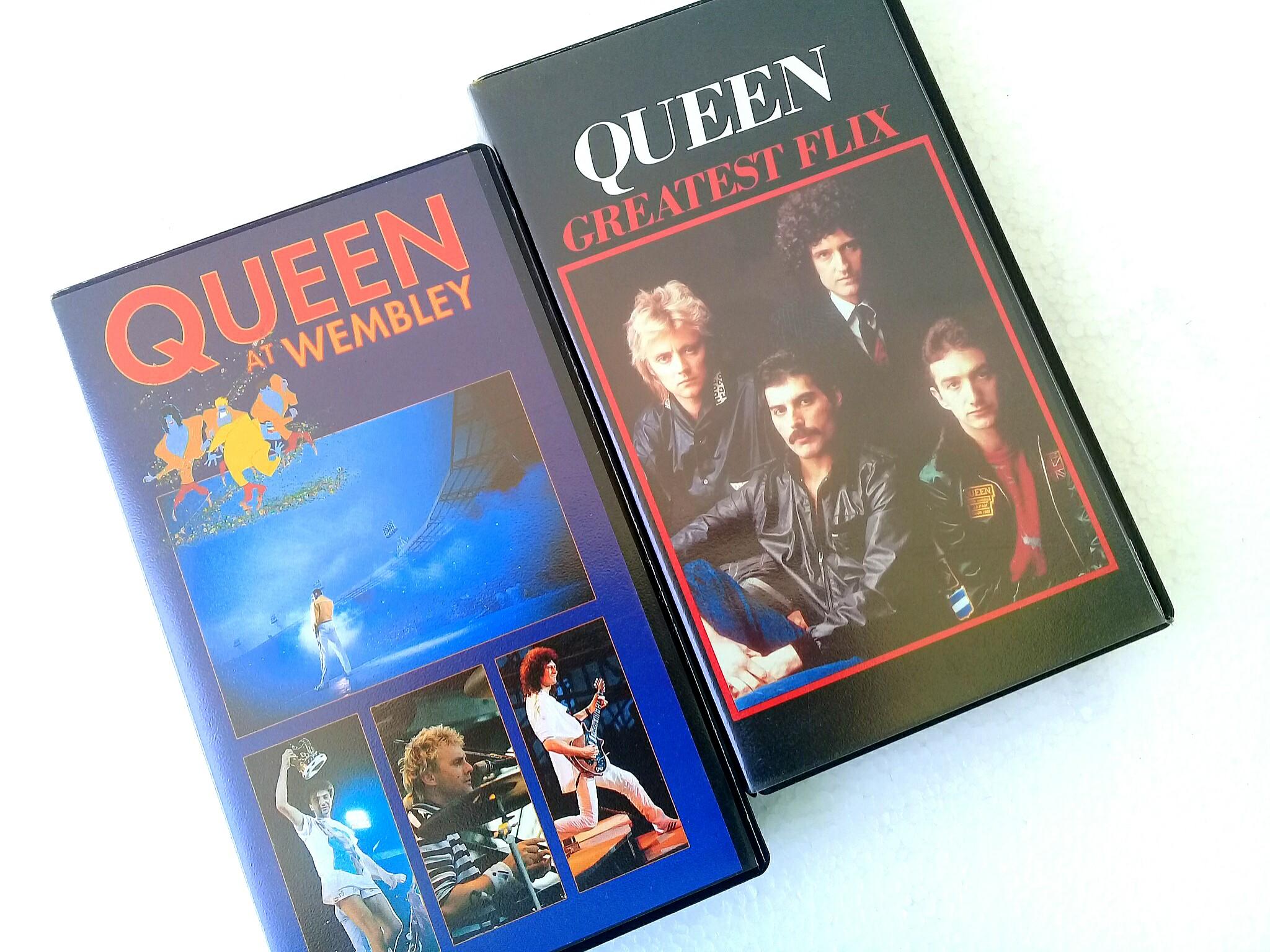 Queen at Wembley + Queen Greatest Flix VHS Video Tapes, Hobbies & Toys