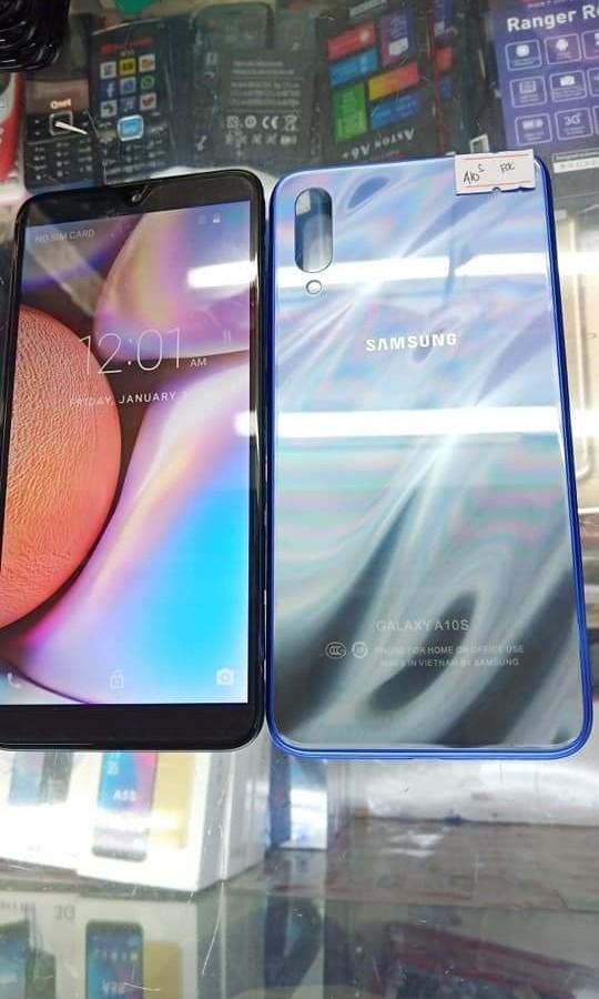 sale samsung a10s vietnam copy rush with free 16gb memory temperd at case complete package box charger headset