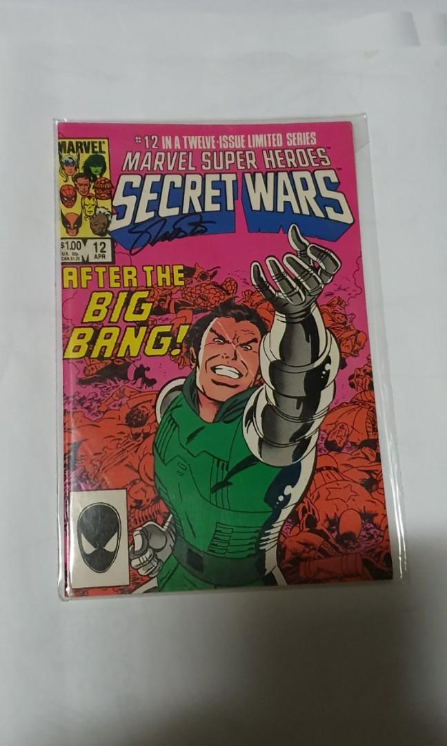 Signed Secret Wars 12 Signed Jim Shooter Books Stationery