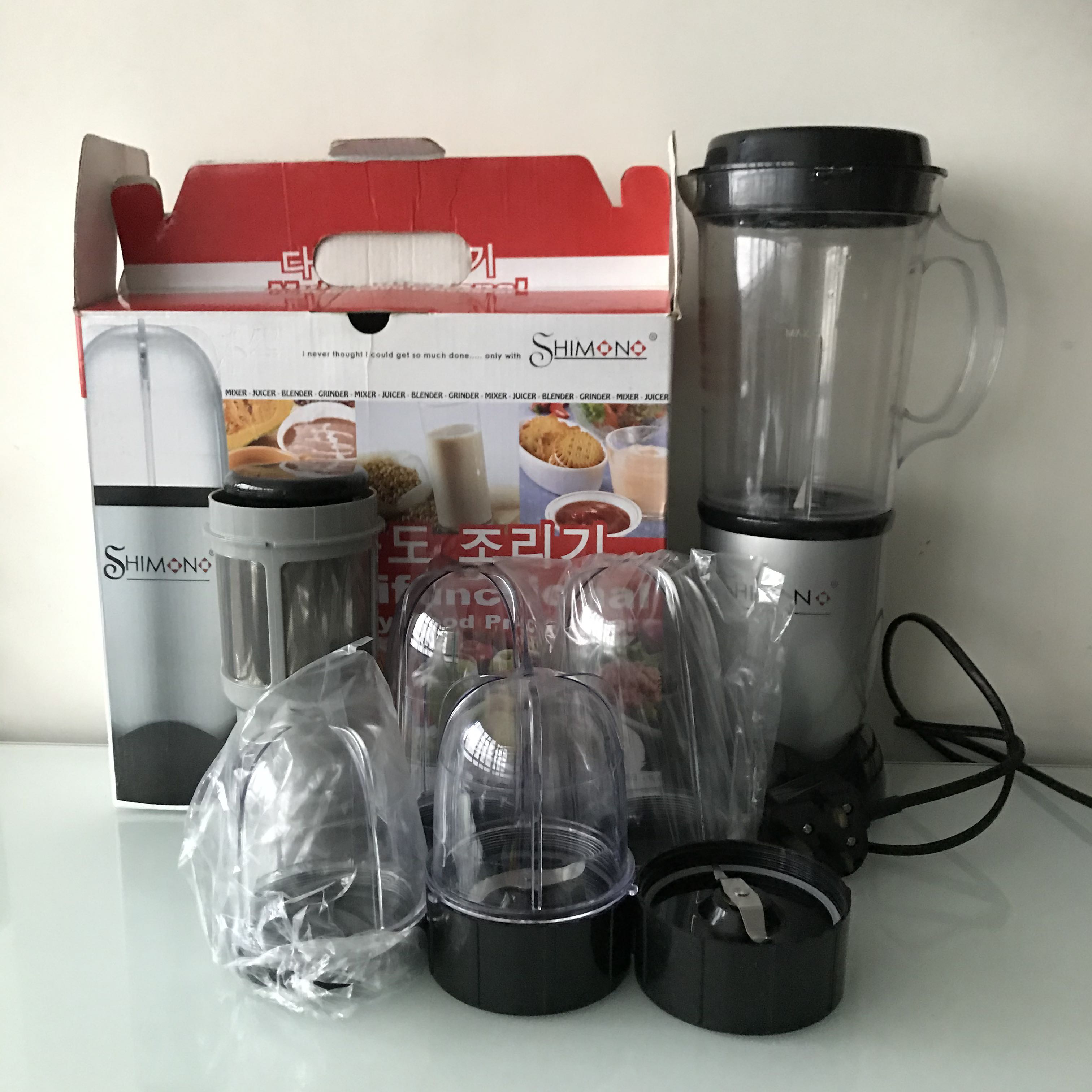 韓國Shimono multifunctional healthy food processor/blender多用途攪拌機/榨汁機, 家庭電器, 廚房電器, 榨汁機及攪拌機 Carousell