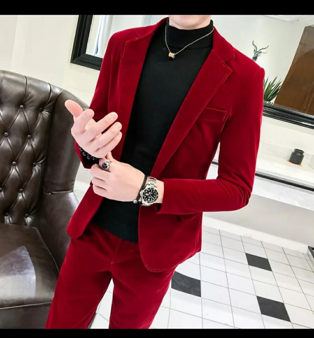 Red and black new arrivals suit jacket