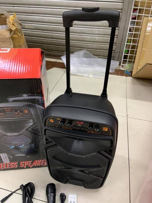 Wireless Bluetooth Speaker 8inch (Category: Soundbars, Speakers & Amplifiers) located in Manila. Submitted by magicgerry (Listing ID 274431242, Image 2). Description: 8 Inches Karaoke Bluetooth Portable Wireless Speaker KTS - 1090C/D With Microphone Karaoke Portable Bluetooth Speaker 8 inches with Remote and Mic (P1,600.00) FEATURES : * Wireless Connectivity *Support USB/TF card *AUX Function *Rechargeable Battery *Karaoke Function *Wireless Ster