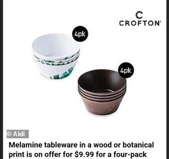 Crofton Melamine Bowl or plate - 4pcs