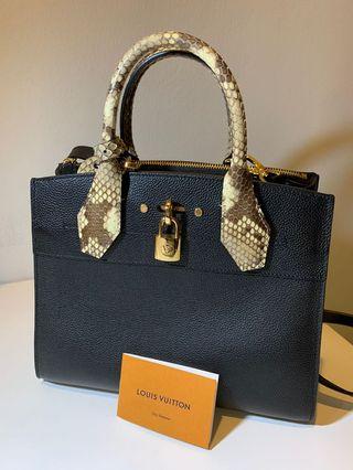 Louis Vuitton Pink/Cream Taurillon Leather and Python City Steamer Mini Bag  Louis Vuitton