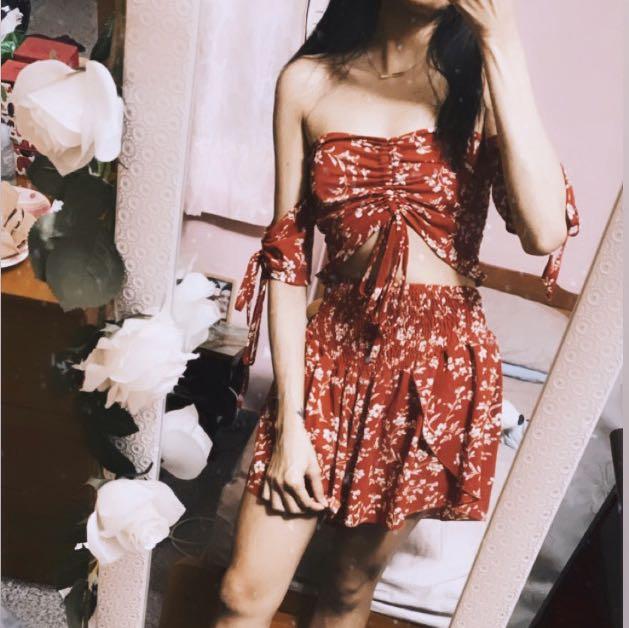 Two piece romper dress on sale