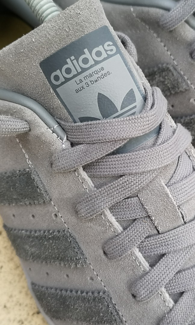 adidas grey suede shoes