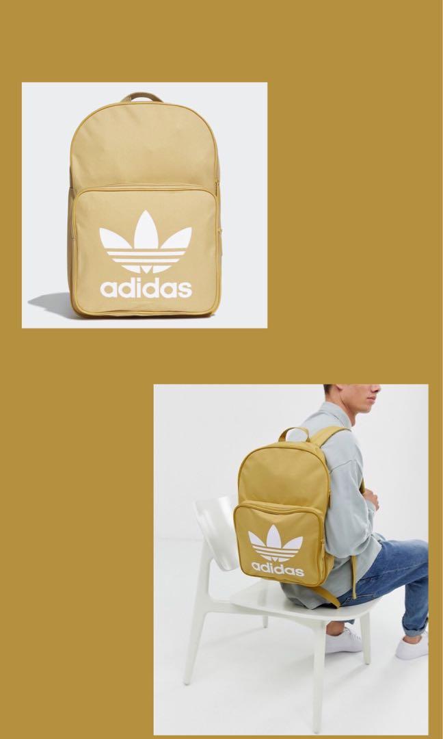 NEW Adidas Trefoil Backpack mustard Women s Fashion Bags