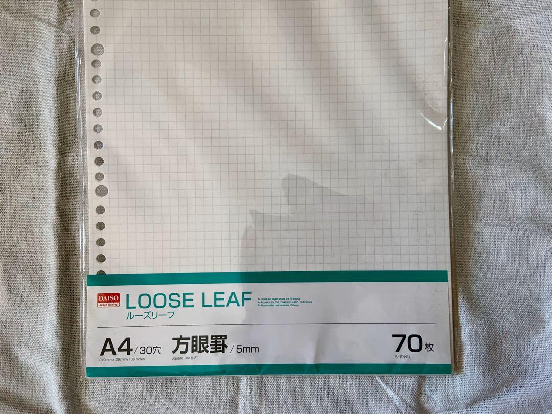 assorted daiso looseleaf papers, Hobbies & Toys, Stationery & Craft