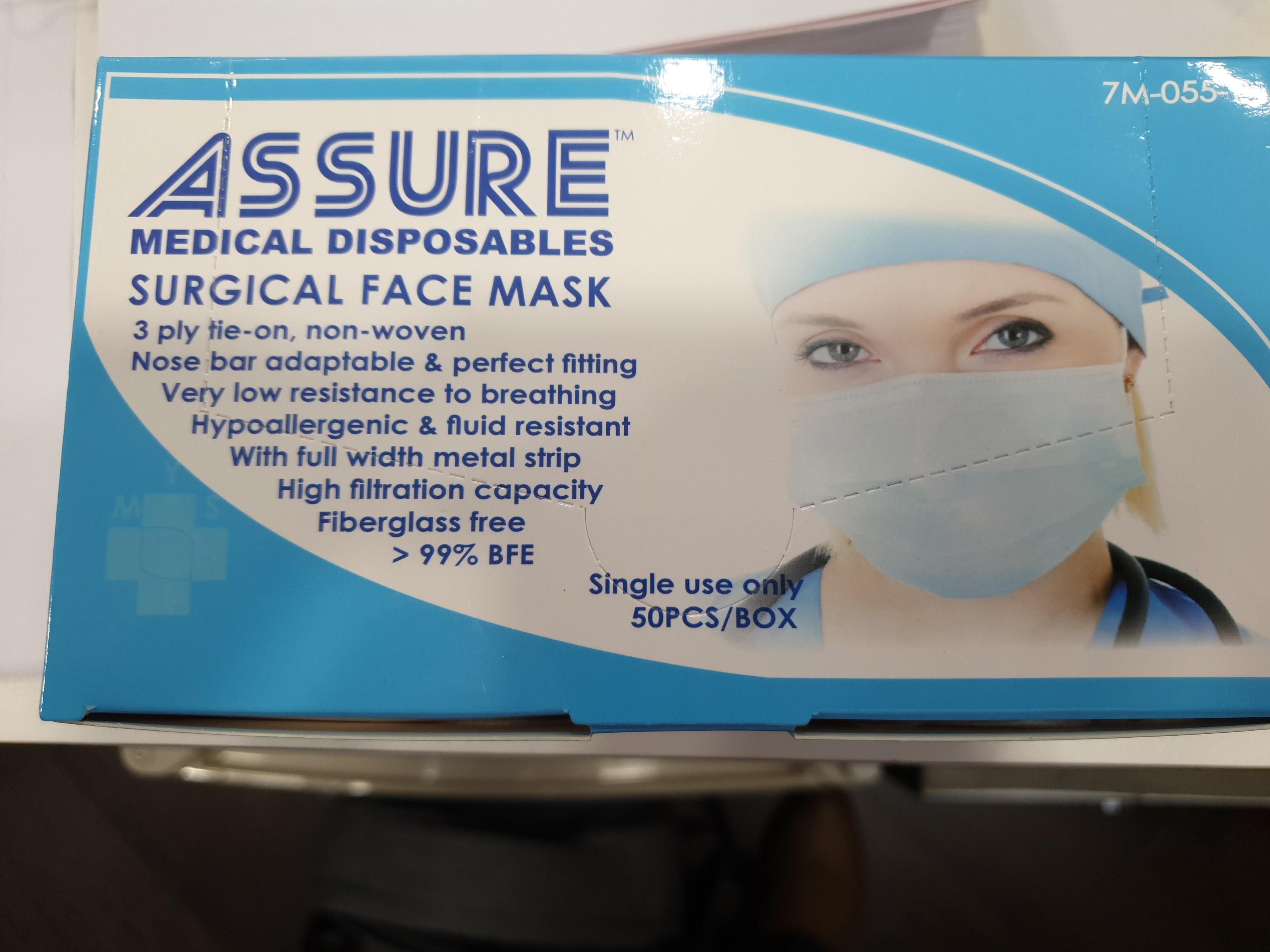 assure surgical mask assure surgical mask
