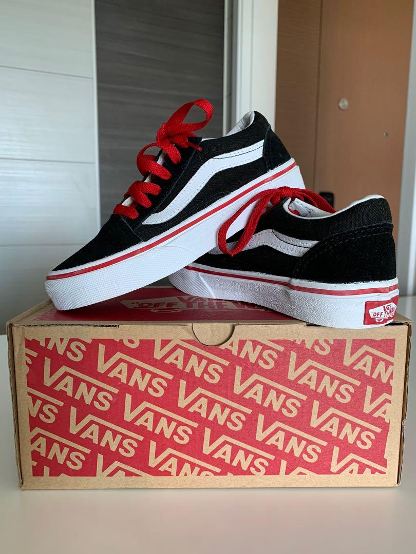 vans old skool kids red