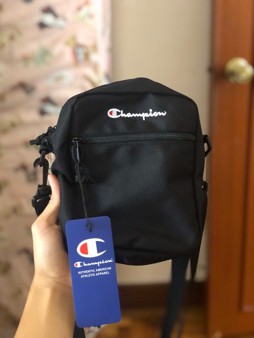 Champion Sling Bag Black Men s Fashion Bags Sling Bags on Carousell