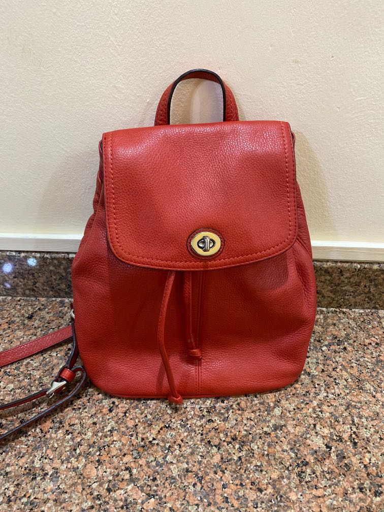 Coach discount red backpack