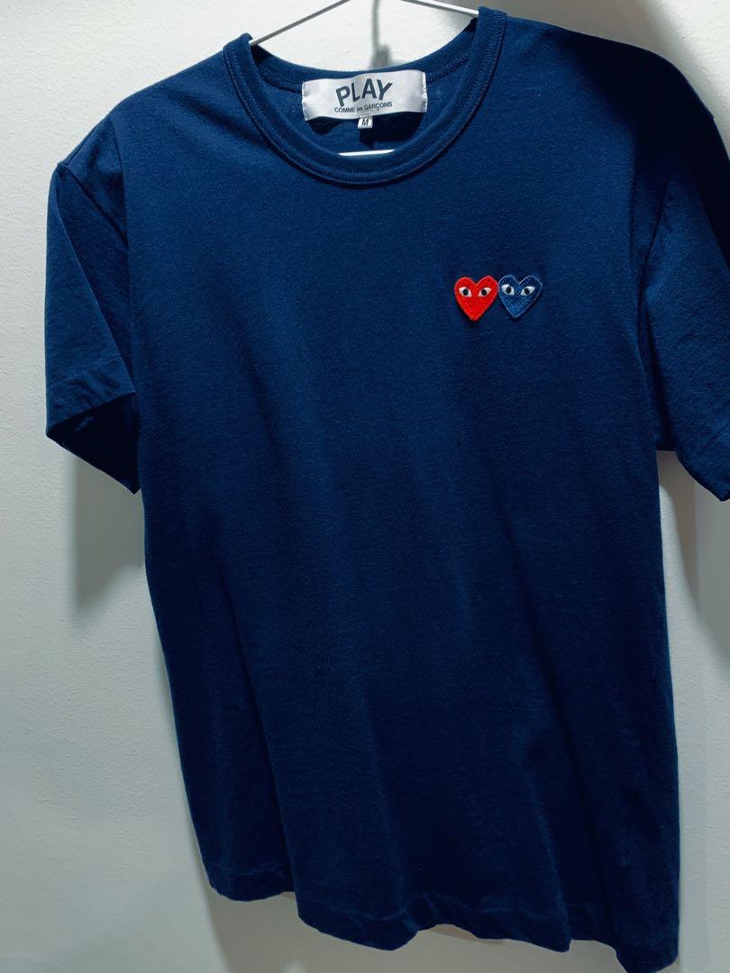 navy blue comme des garcons