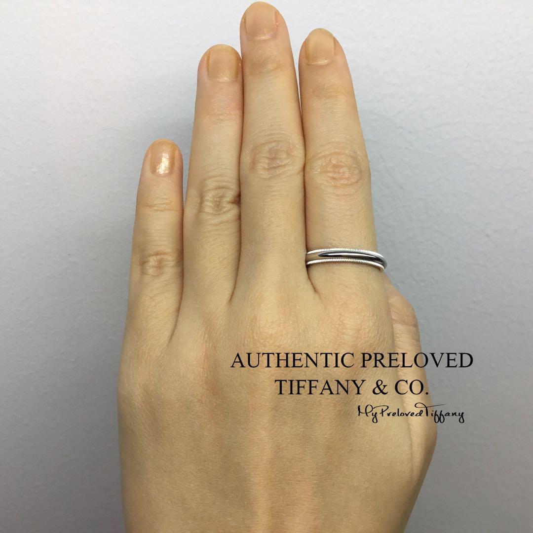 Tiffany milgrain wedding band ring on sale