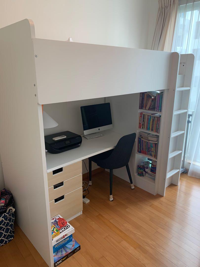ikea loft bed with desk