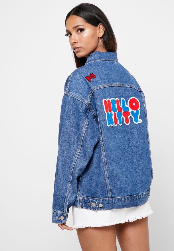 Levi s Hello Kitty Denim Jacket Women s Fashion Coats Jackets