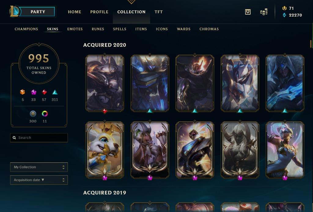 LoL account - ALL SKINS!, Video Gaming, Gaming Accessories, Game Gift ...