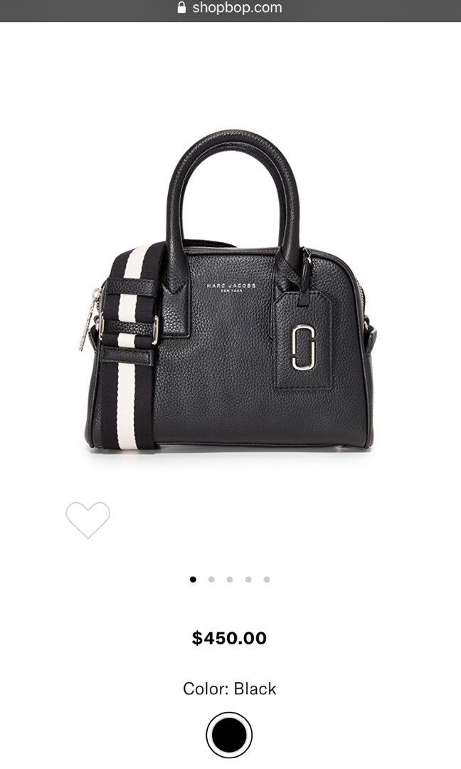 MARC JACOBS Gotham Leather Bauletto Crossbody Bag Navy