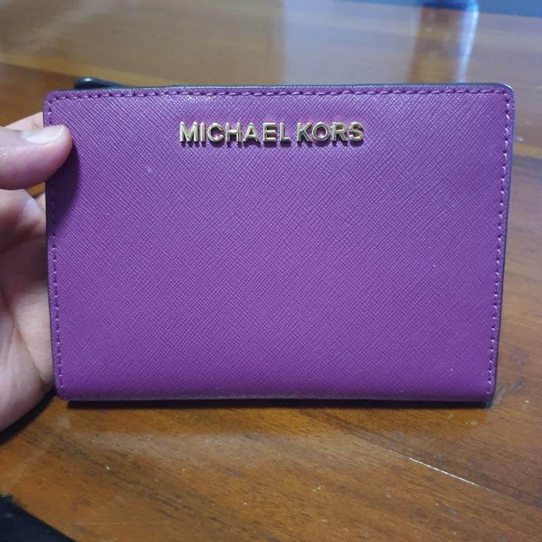 Michael Kors Jet Set Travel MD Card Case Leather Women s Fashion