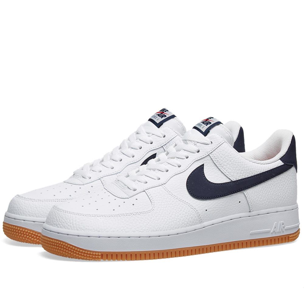 Nike Air Force 1 Low (White,Blue) Gum Sole, BRAND NEW., Men's Fashion ...
