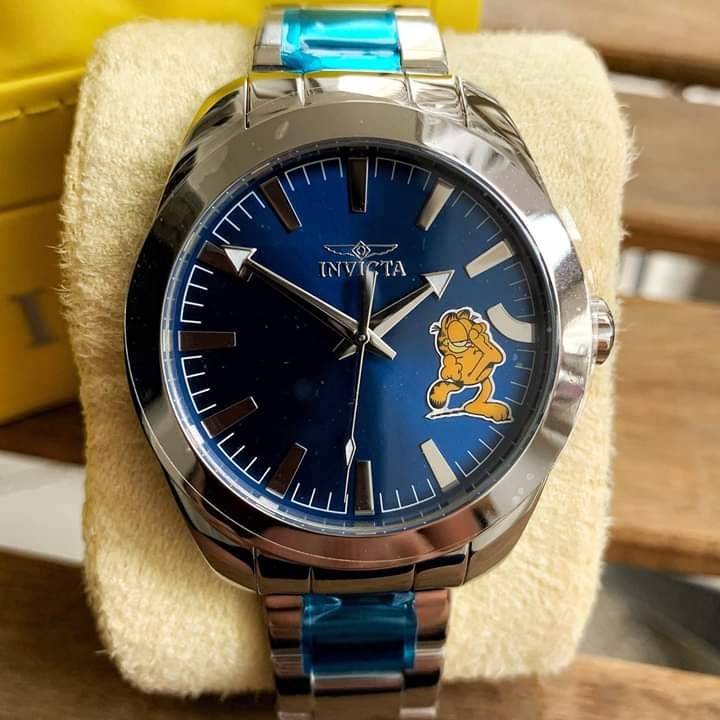 Orig Invicta 25164 Character Collection Men S Stainless Steel Blue Dial Watch Garfield 42mm Men S Fashion Watches On Carousell