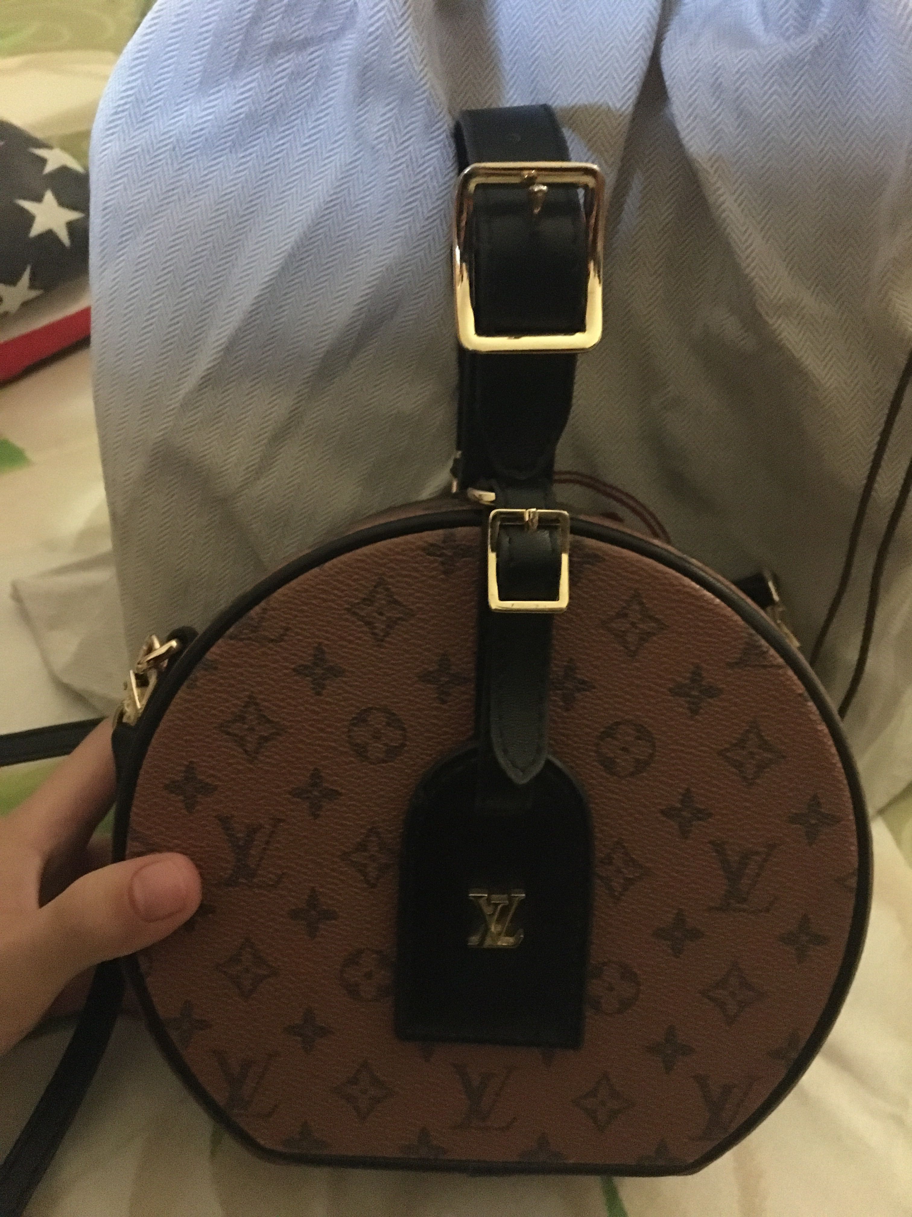 PRELOVED LV PETITE BOITE CHAPEAU MONOGRAM REVERSE, Fesyen Wanita, Tas \u0026  Dompet di Carousell