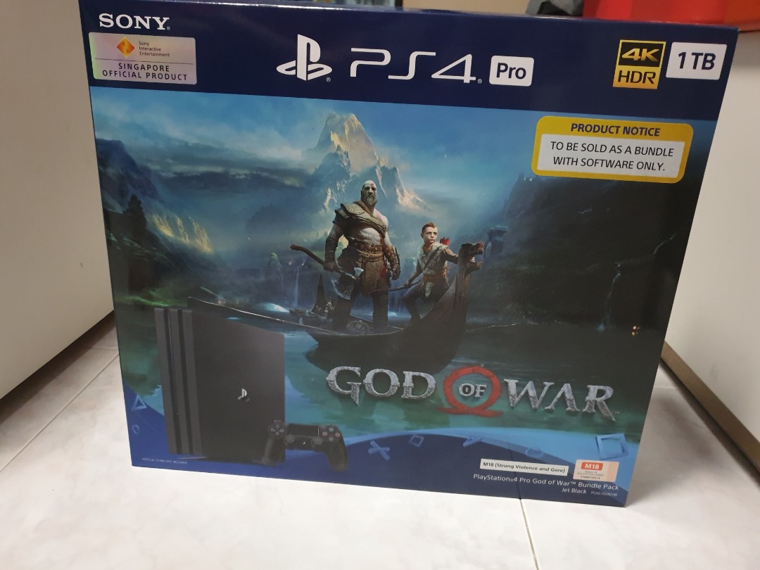 Ps4 Pro God Of War Bundle Pack 1tb Jet Black Toys Games Video Gaming Consoles On Carousell