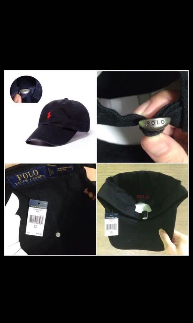 polo cap black red