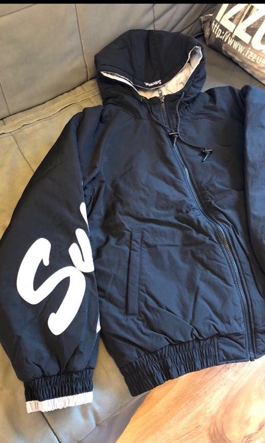 Supreme M sleeve script sideline jacket, 男裝, 外套及戶外衣服