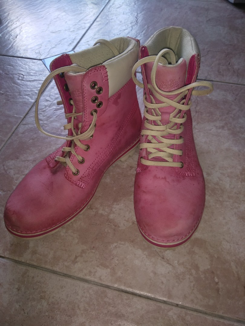 ladies pink timberlands