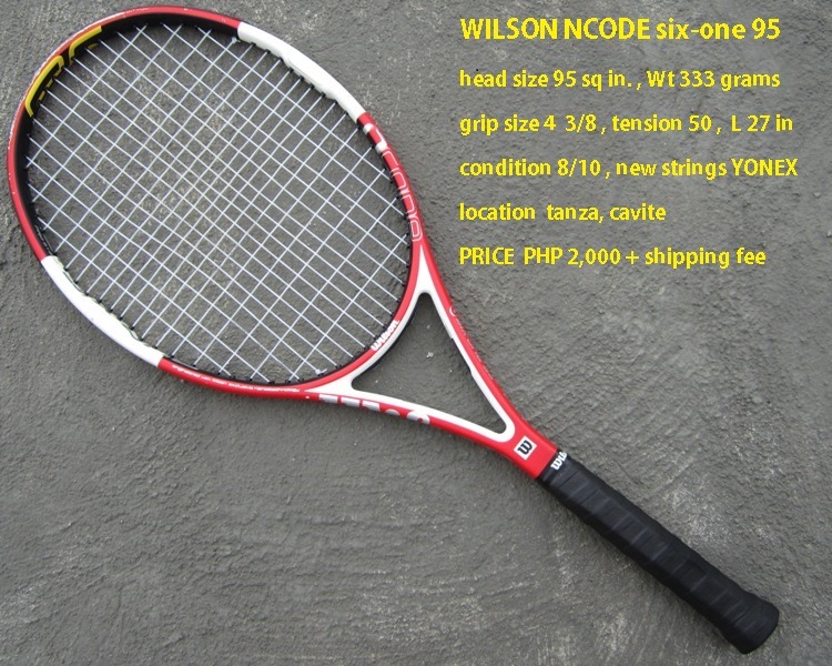 WILSON N CODE SIX-ONE 95 tennis racket, Sports Equipment, Sports & Games, Racket and Ball Sports on Carousell WILSON N CODE SIX-ONE 95 tennis racket, Sports Equipment, Sports & Games, Racket and Ball Sports on Carousell
