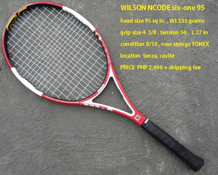 - N code Wilson racquet cover very good condition one racquet 