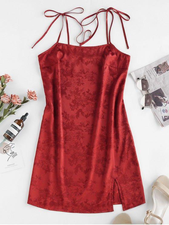 zaful red dress