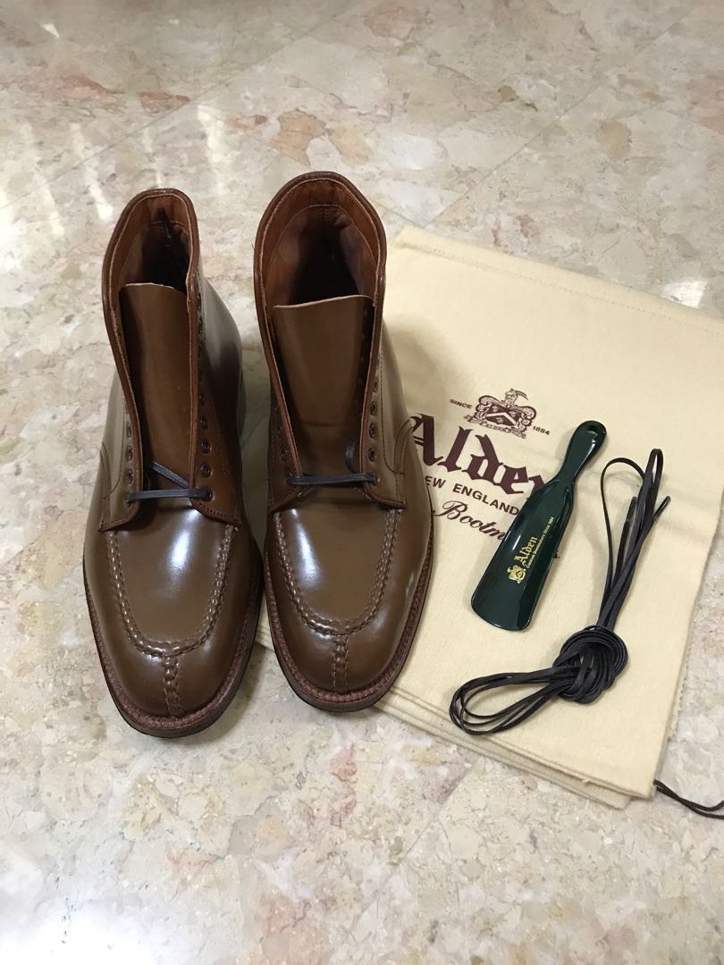 Alden Whiskey Shell Cordovan Norwegian Split Toe Tanker Boots