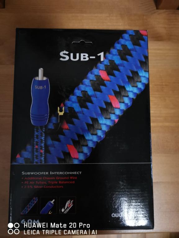 Audioquest Sub-1 subwoofer cable, Speakers & on Carousell