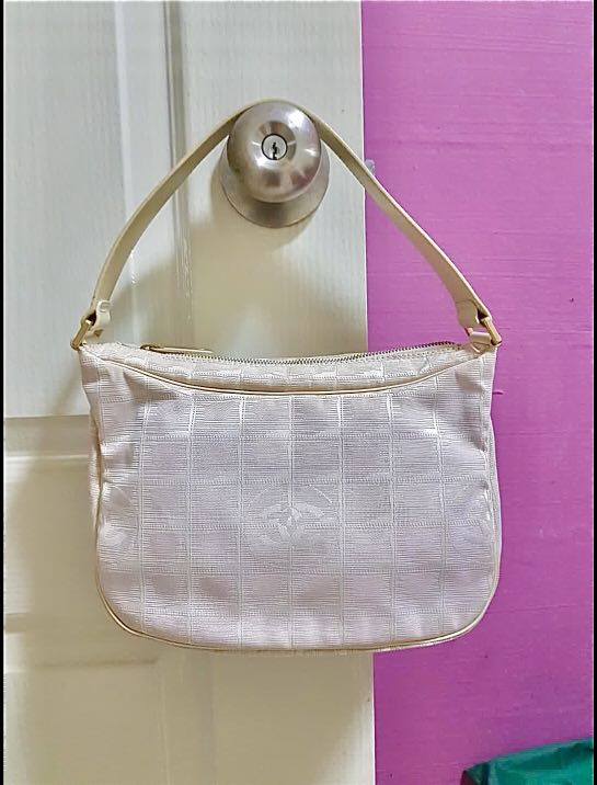 pink chanel canvas bag