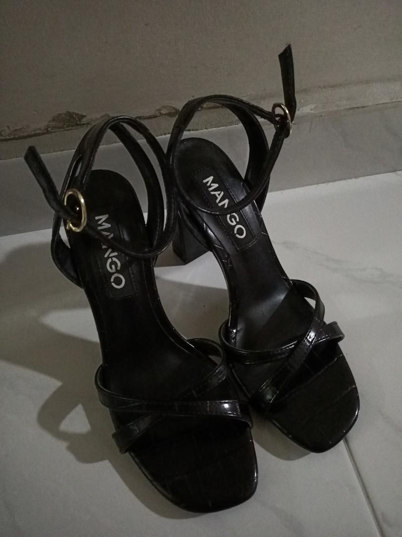 mango black heels