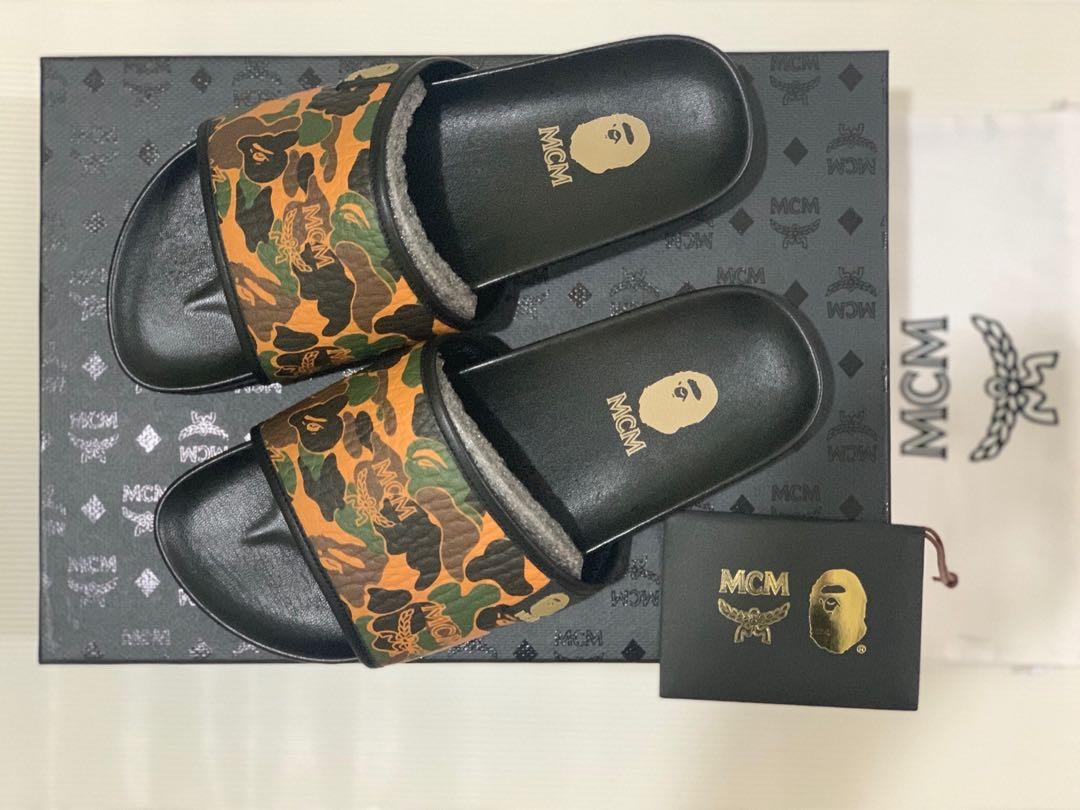 Mcm bape slides shop