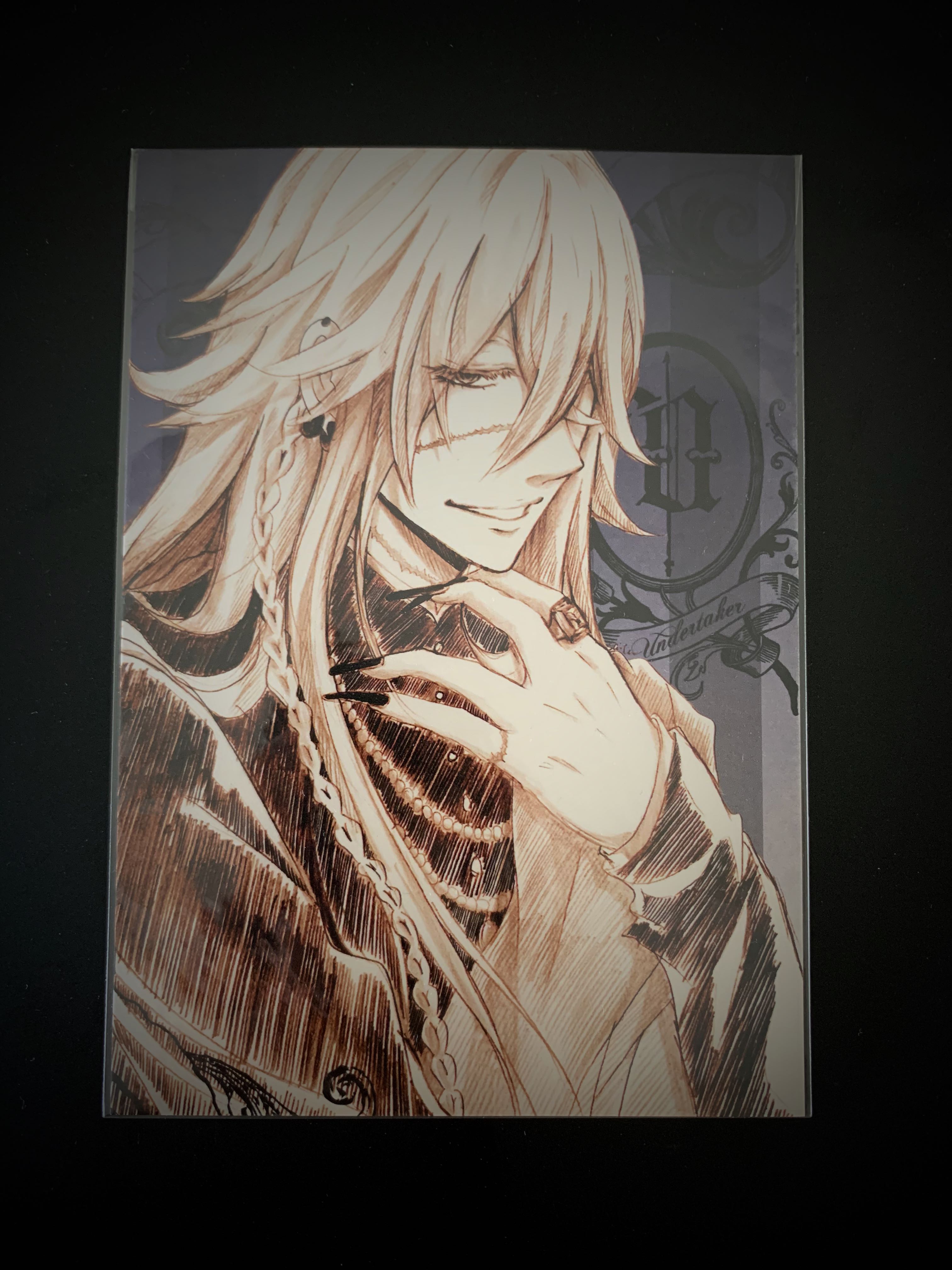 Wallpaper Black Butler Kuroshitsuji Undertaker Card Books Stationery For Android