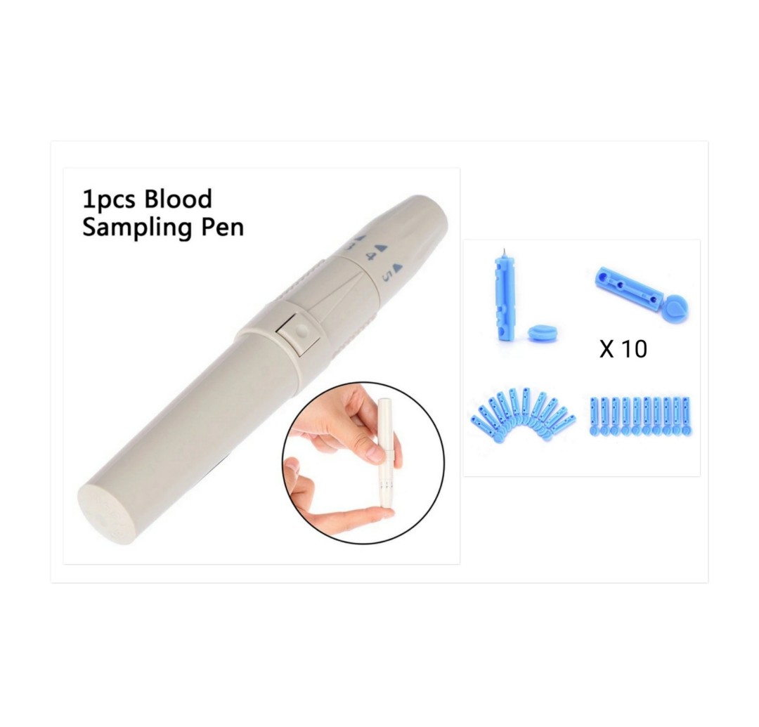 Medical Health Care Lancet Blood Sampling Pen Device Adjustable Depth