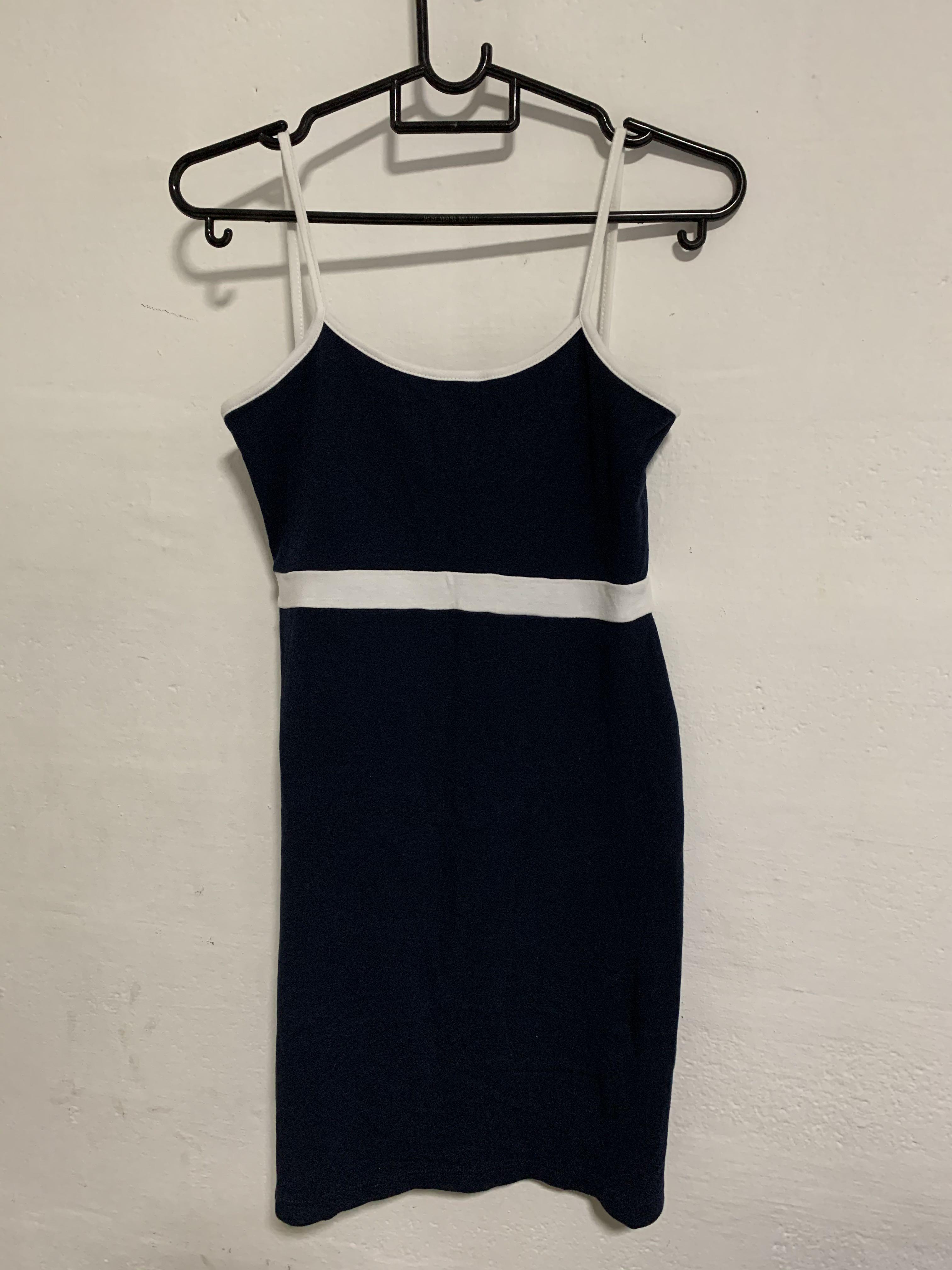 brandy melville navy white striped lillian dress (authentic), Women's