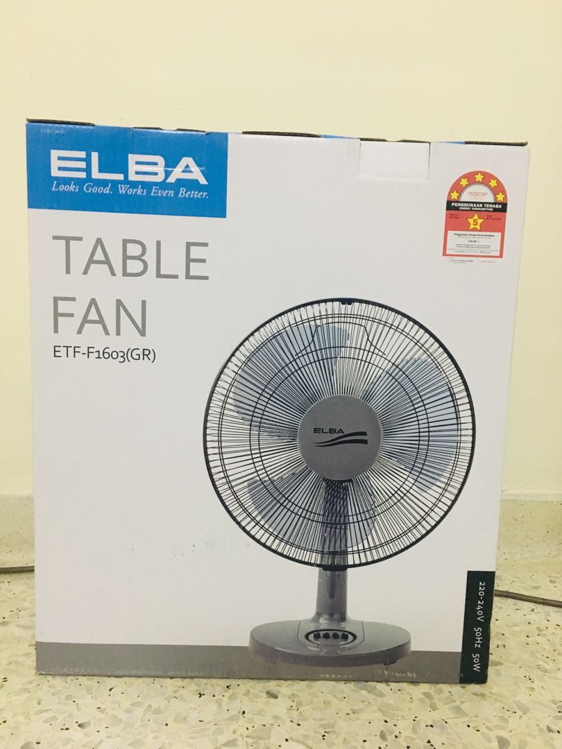 Elba Table Fan (16 inches), TV & Home Appliances, Kitchen Appliances